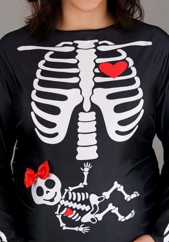 Women's Plus Size Maternity Skeleton Costume