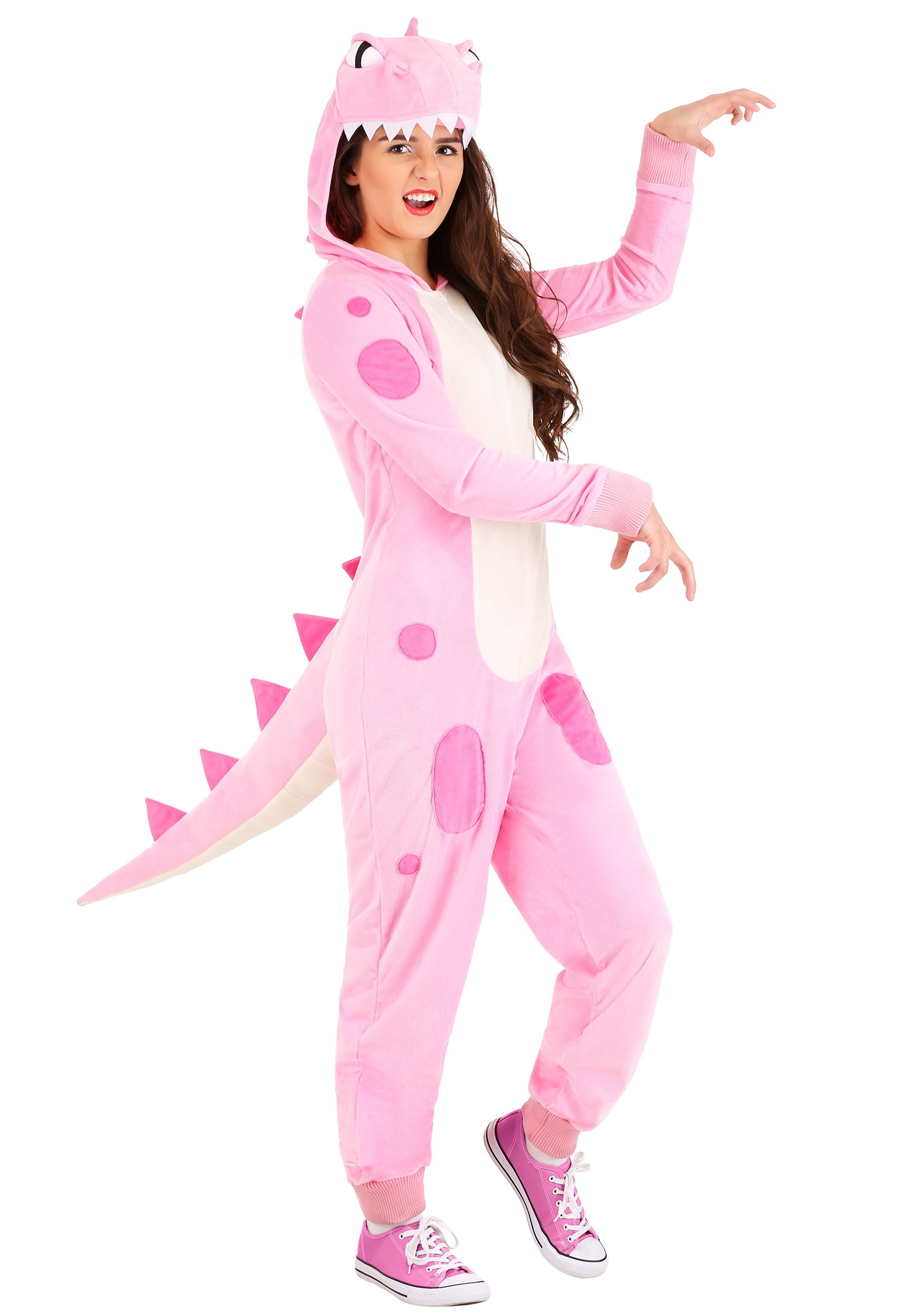 Pink Dinosaur Women's Onesie