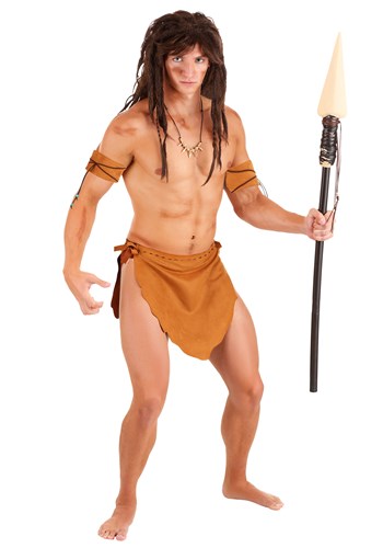 thumbnail image 2 of Panitay 3 Pcs Halloween Caveman Costume For Men Retro Cartoon Character 2 of 9