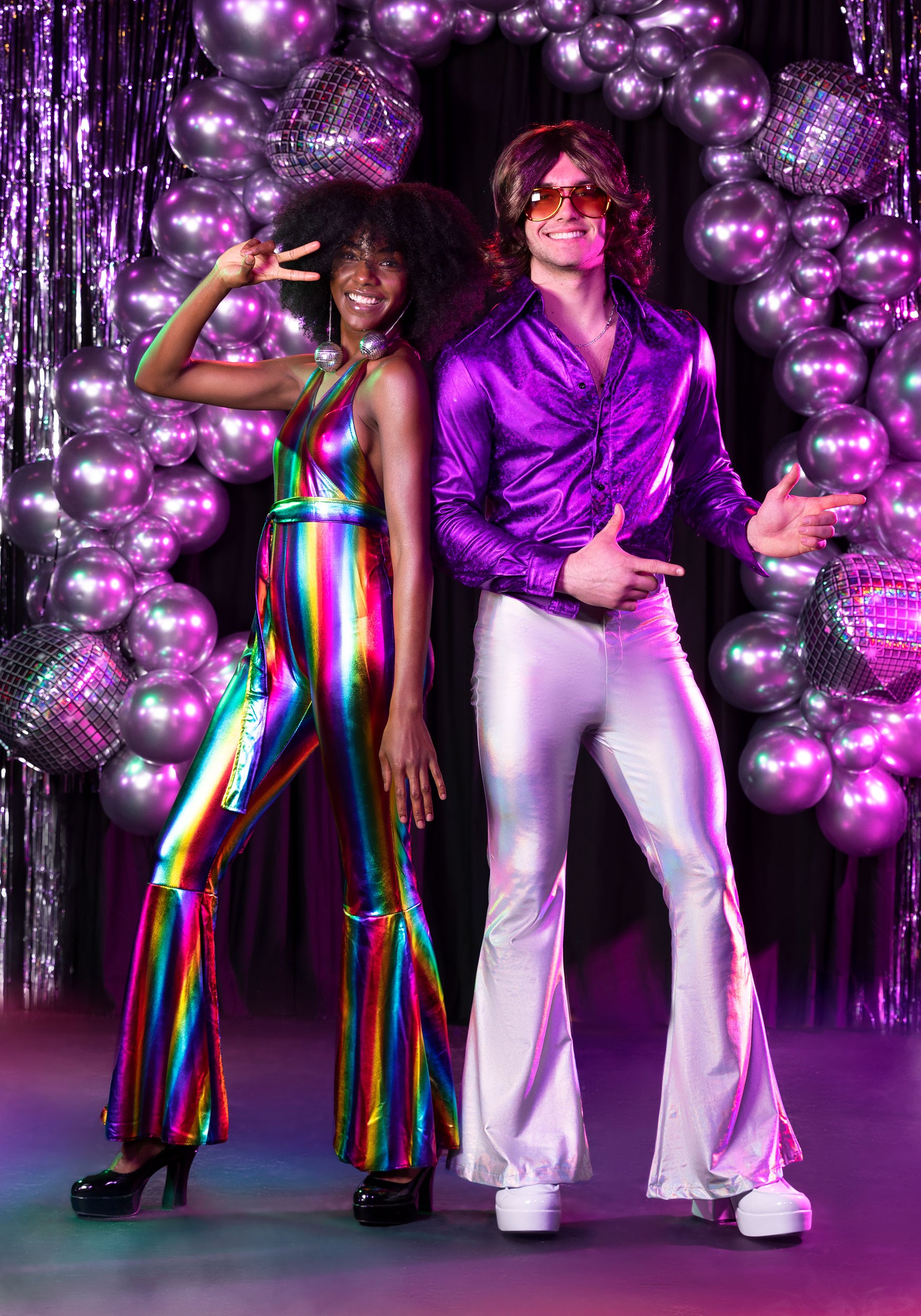 Rainbow Rave Disco Women's Costume