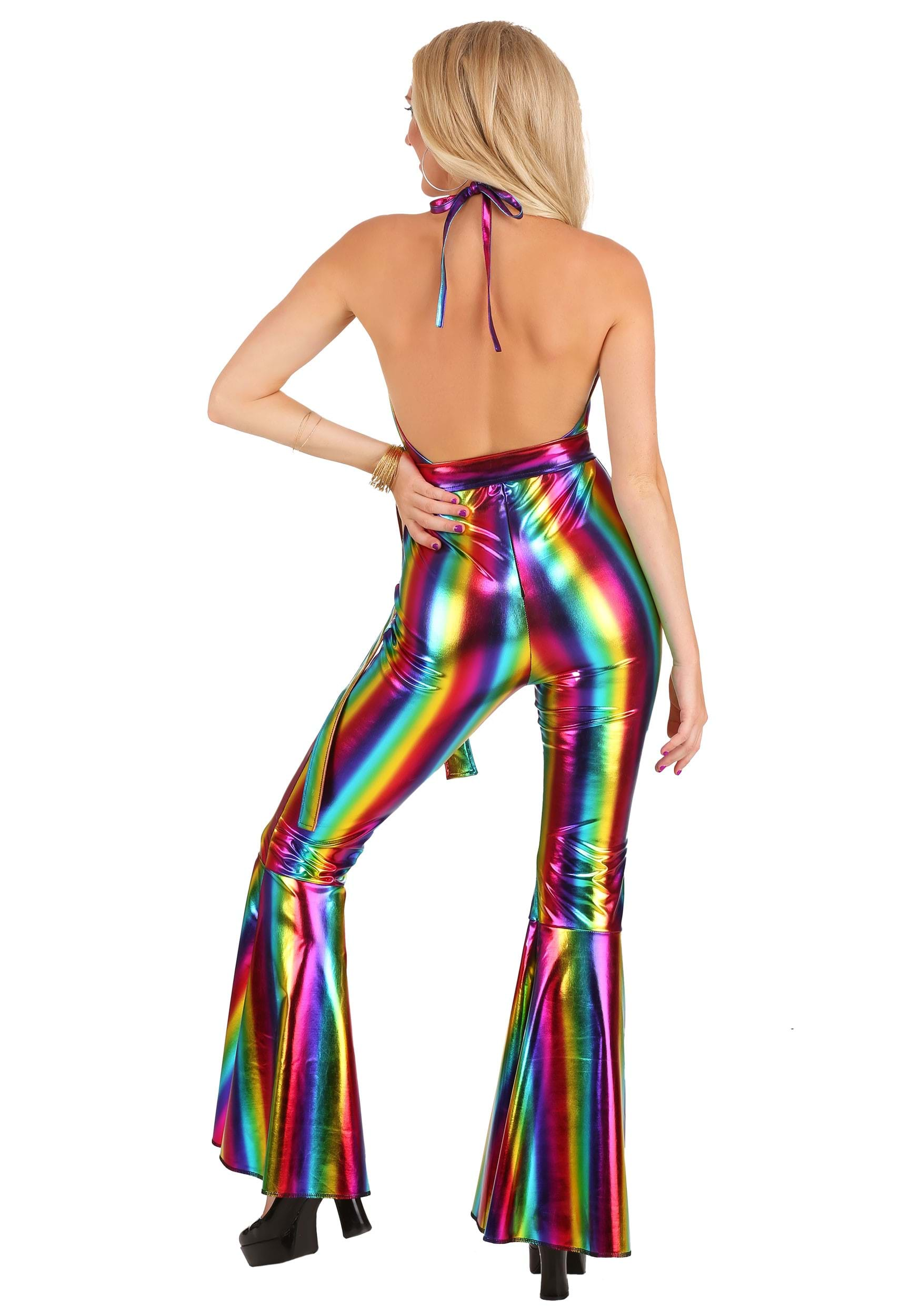 Rainbow Rave Disco Women's Costume