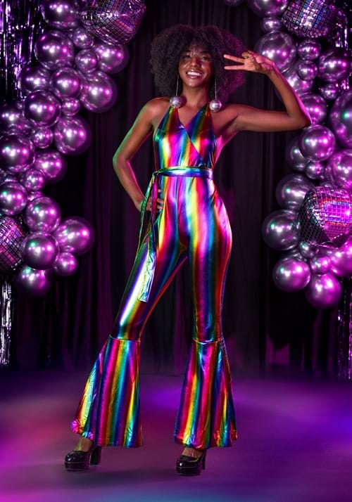 Rainbow Rave Disco Women's Costume