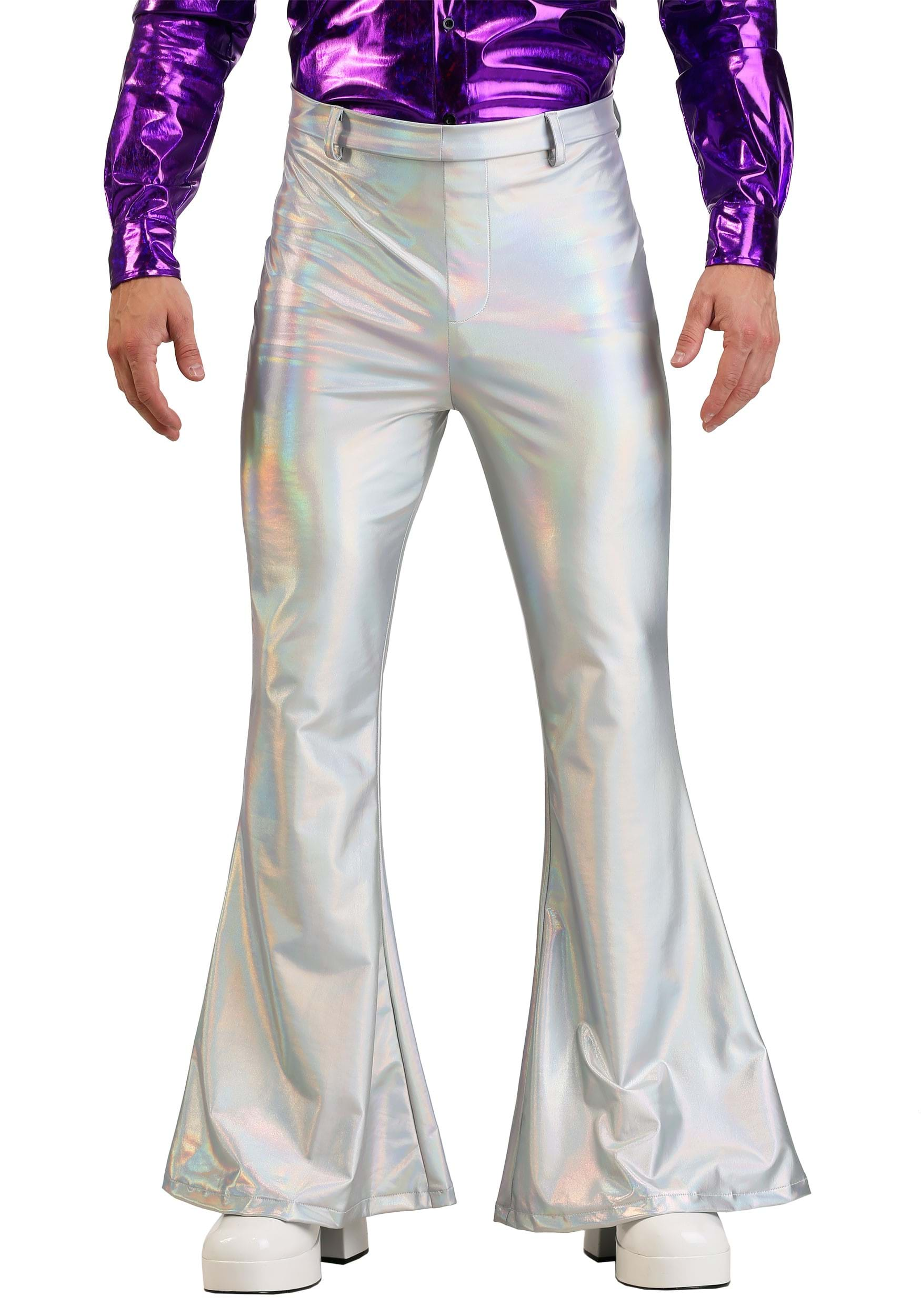 pink holographic pants