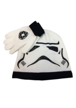 Stormtrooper Kids Big Face Knit Beanie & Gloves Set