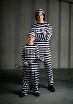 Plus Size Striped Prisoner Costume  Alt 3