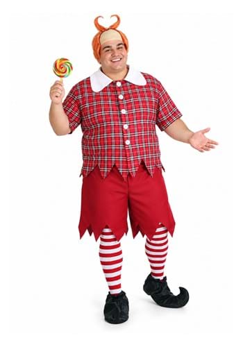 Plus Size Red Munchkin Costume for Men upd
