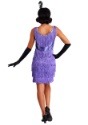 Plus Size Purple Fringe Flapper Costume back