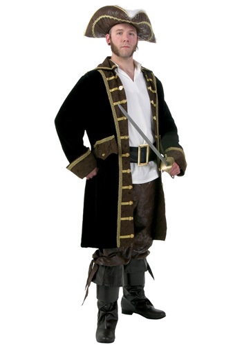 Fantasia de pirata masculina - Adult Captain Cutthroat Pirate Costume