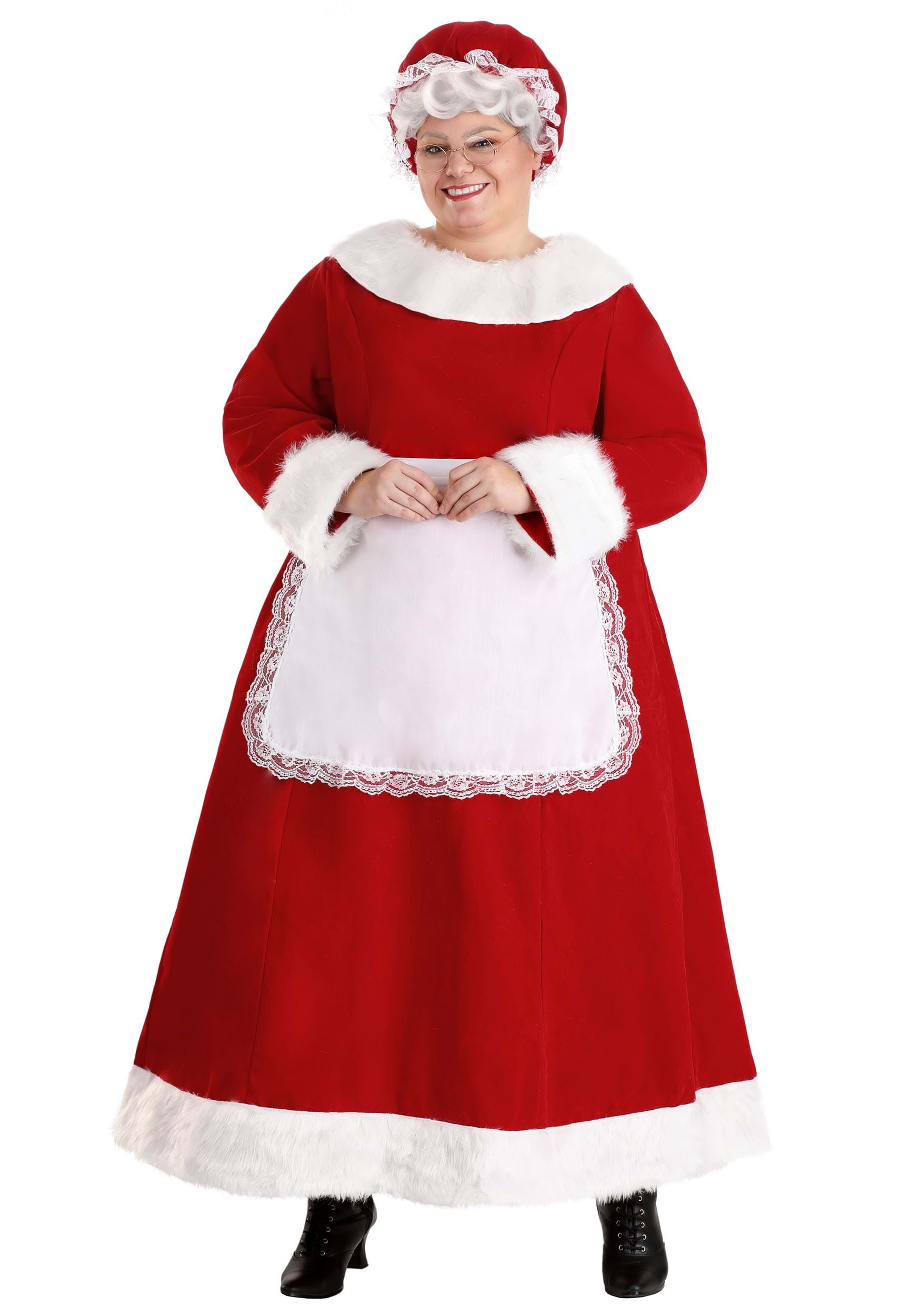 Photos - Fancy Dress Deluxe FUN Costumes Women's Plus Size  Mrs Claus Costume Red 