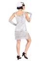 Silver Plus Size Flapper Costume Dress alt1