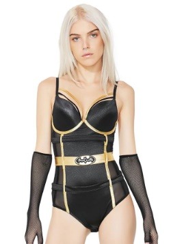 Batman Satin and Mesh Bodysuit
