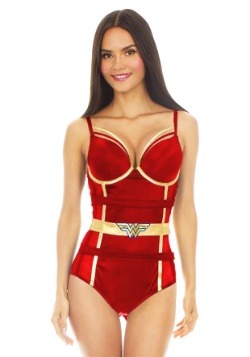 Wonder Woman Satin and Mesh Bodysuit