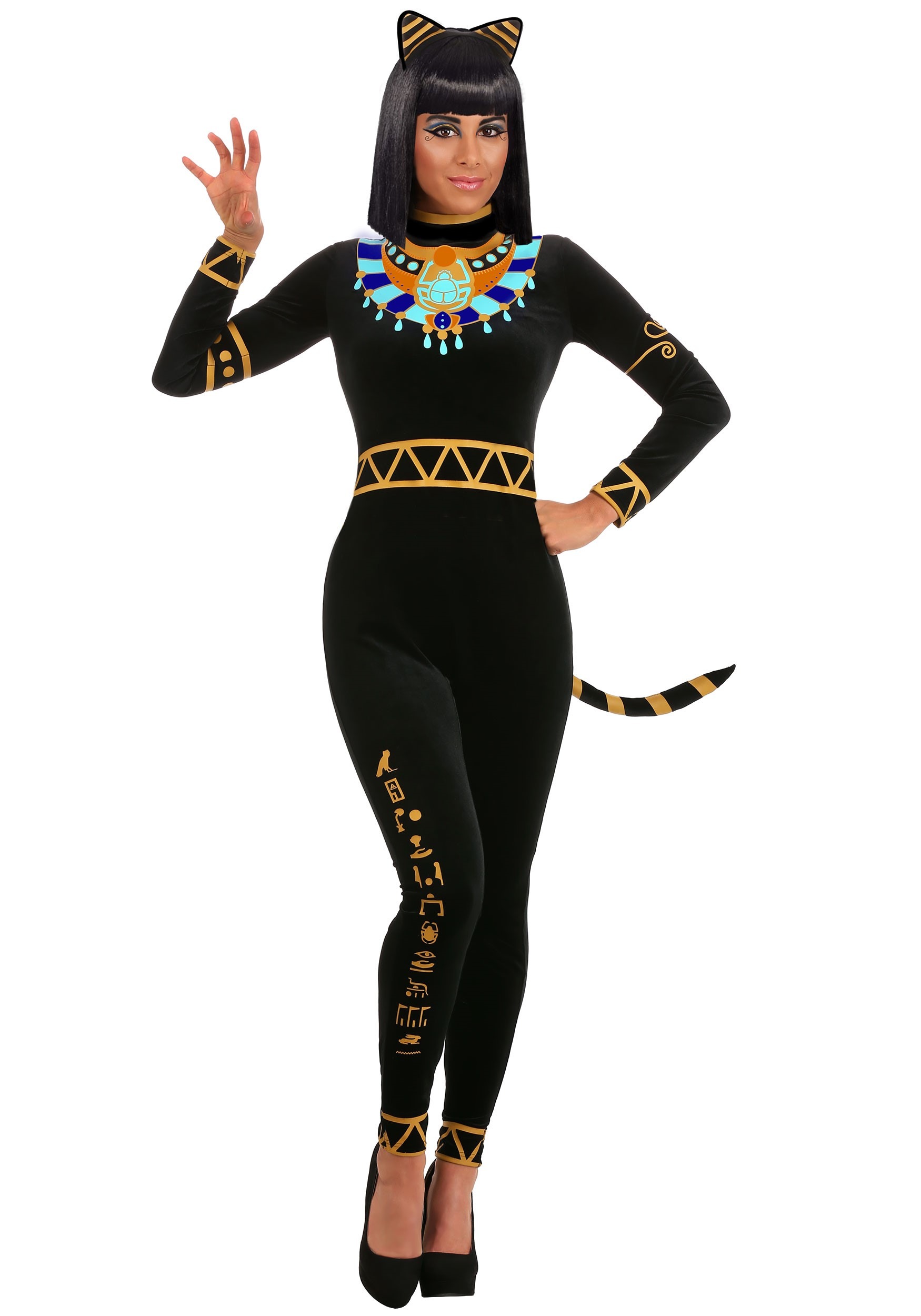 Disfraz de gato de Cleo femenino Multicolor