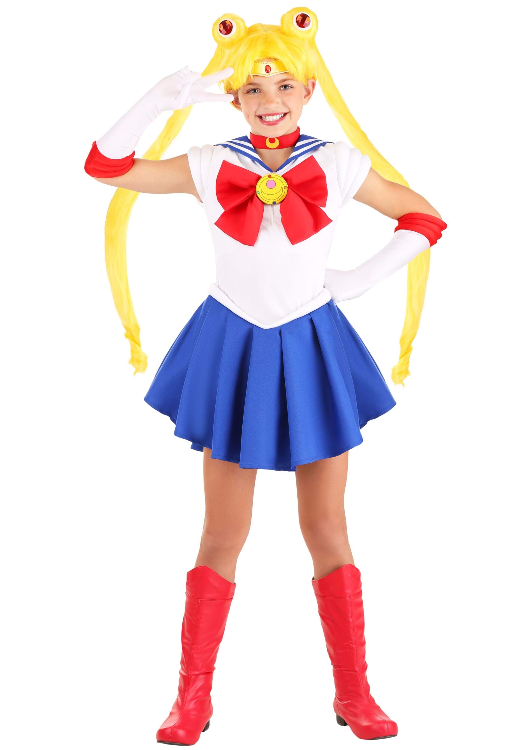 Photos - Fancy Dress MOON FUN Costumes Girl's Sailor  Costume Blue/Red/White 