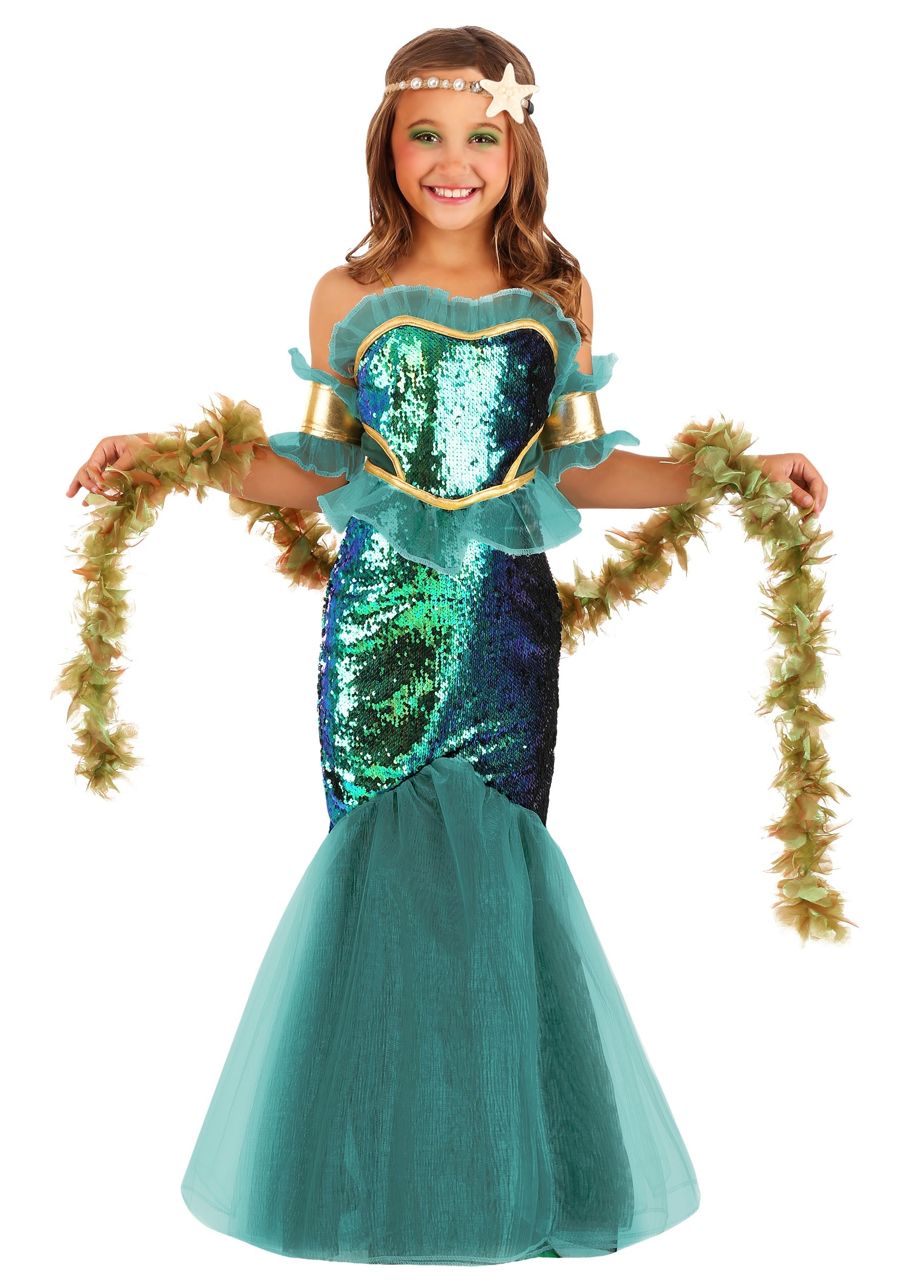 Sea Siren Girl's Costume.