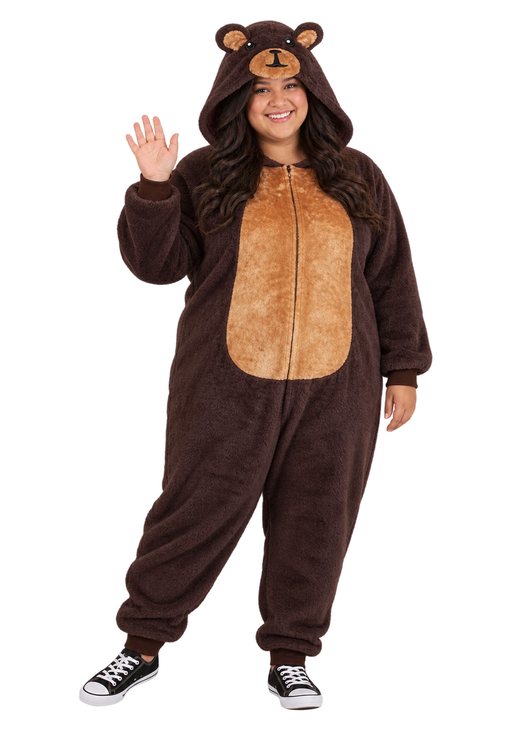 Adult Plus Size Brown Bear Onesie | Plus Size Animal Costumes