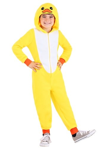 Kids Yellow Duck Onesie Costume Alt 1