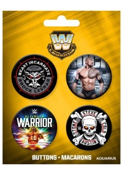 WWE Legends 4-Pack Button Set