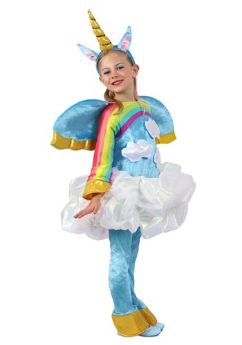 Girls unicorn in the Clouds Candy Catcher Costume