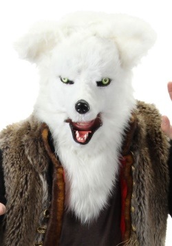 White Fox Mouth Mover Mask