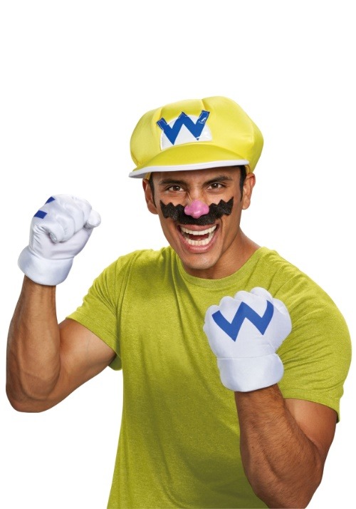 Adult Super Mario Bros. Wario Costume Kit | Nintendo Accessories