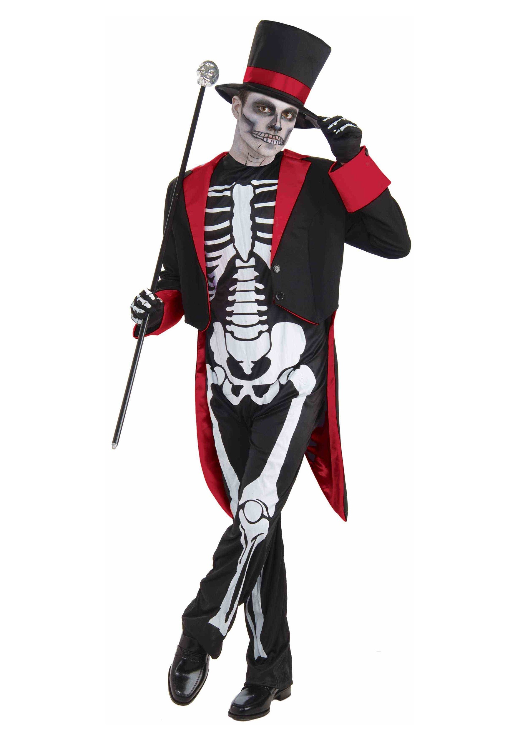 Mr. Bone se apunta con el disfraz de adultos Multicolor