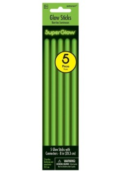 Green Glowsticks - 8" Pack of 5