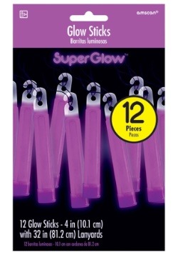 Purple Glowsticks - 4" Pack of 12