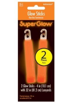 Orange Glowsticks - 4" Pack of 2