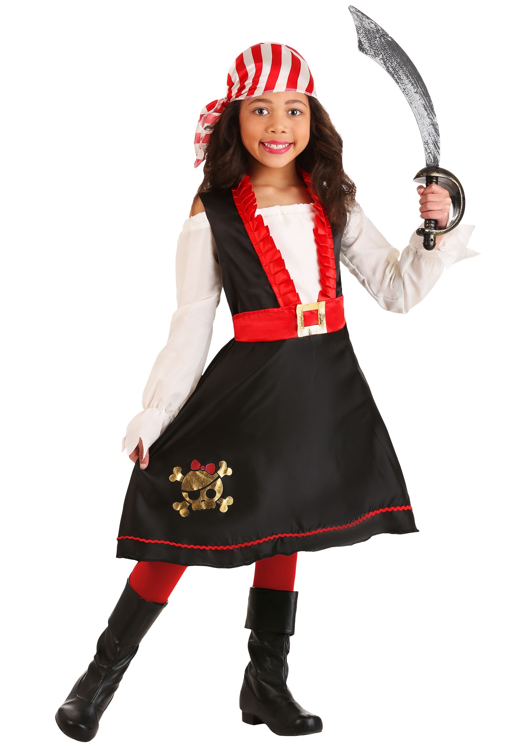 Disfraz de niña en la bella pirata Multicolor