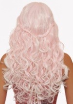 Long Wavy Light Pink Wig Alt1