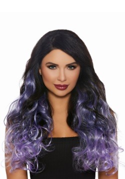 Long Curly Lavender Ombre Hair Extensions for Women