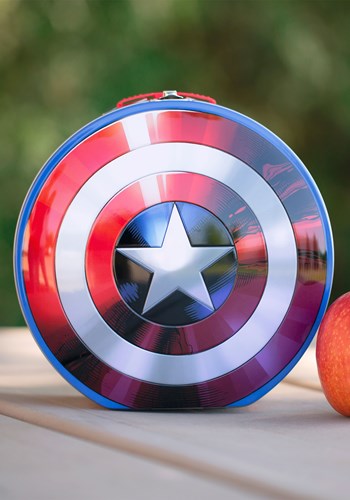 Marvel Captain America Shield Shaped Tin Tote Lunch Box11