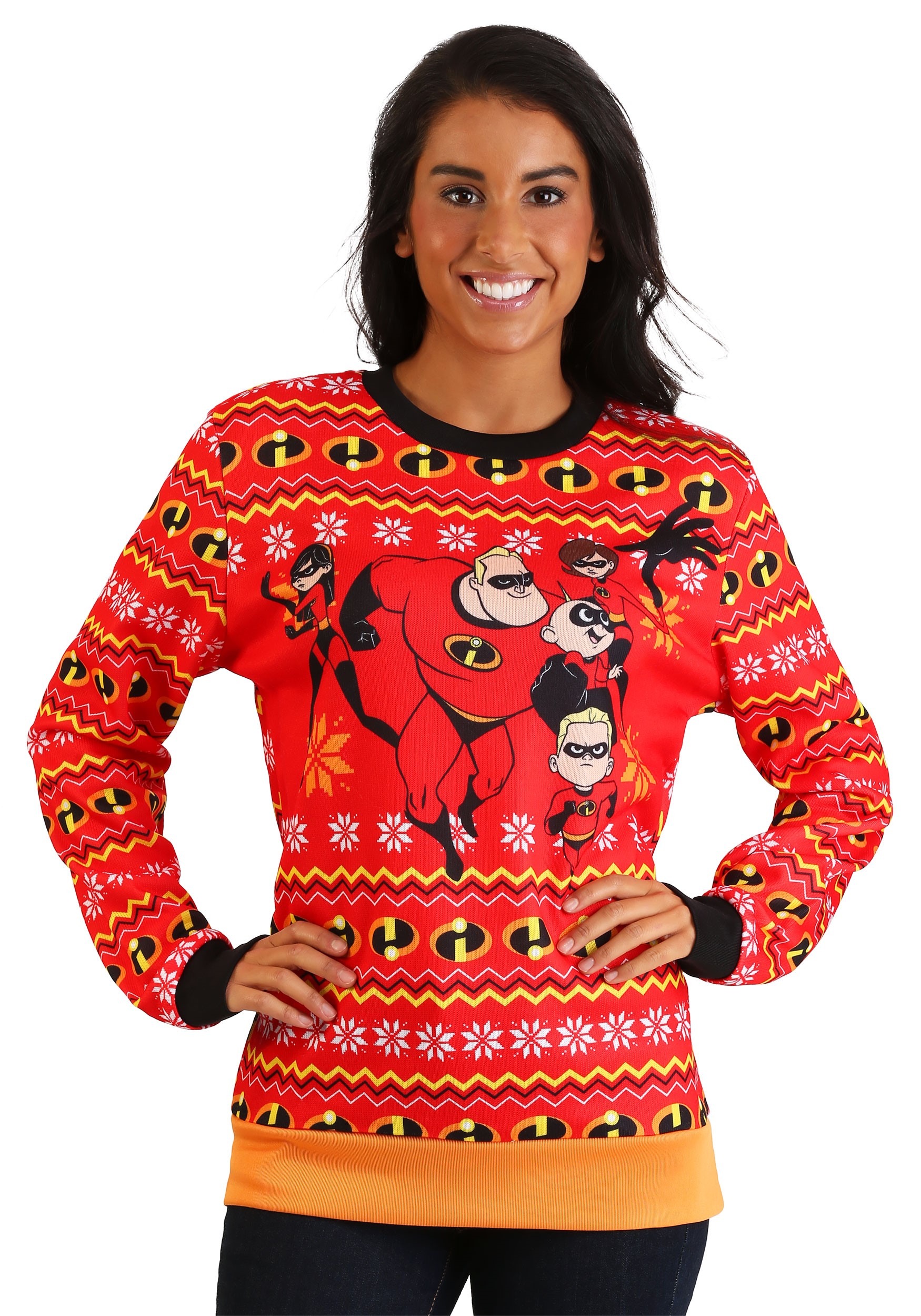 Los Incredibles Sweater de Navidad feo rojo para adultos Multicolor Colombia