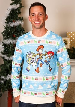 Toy Story Light Blue Ugly Christmas Sweater for Adults Alt