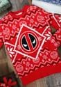 Deadpool Icon Red/White Intarsia Knit Christmas Sweater upda