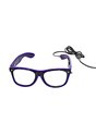 Black Frame EL Wire Glasses Purple