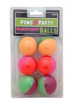 Half and Half Blacklight Beer Pong Balls