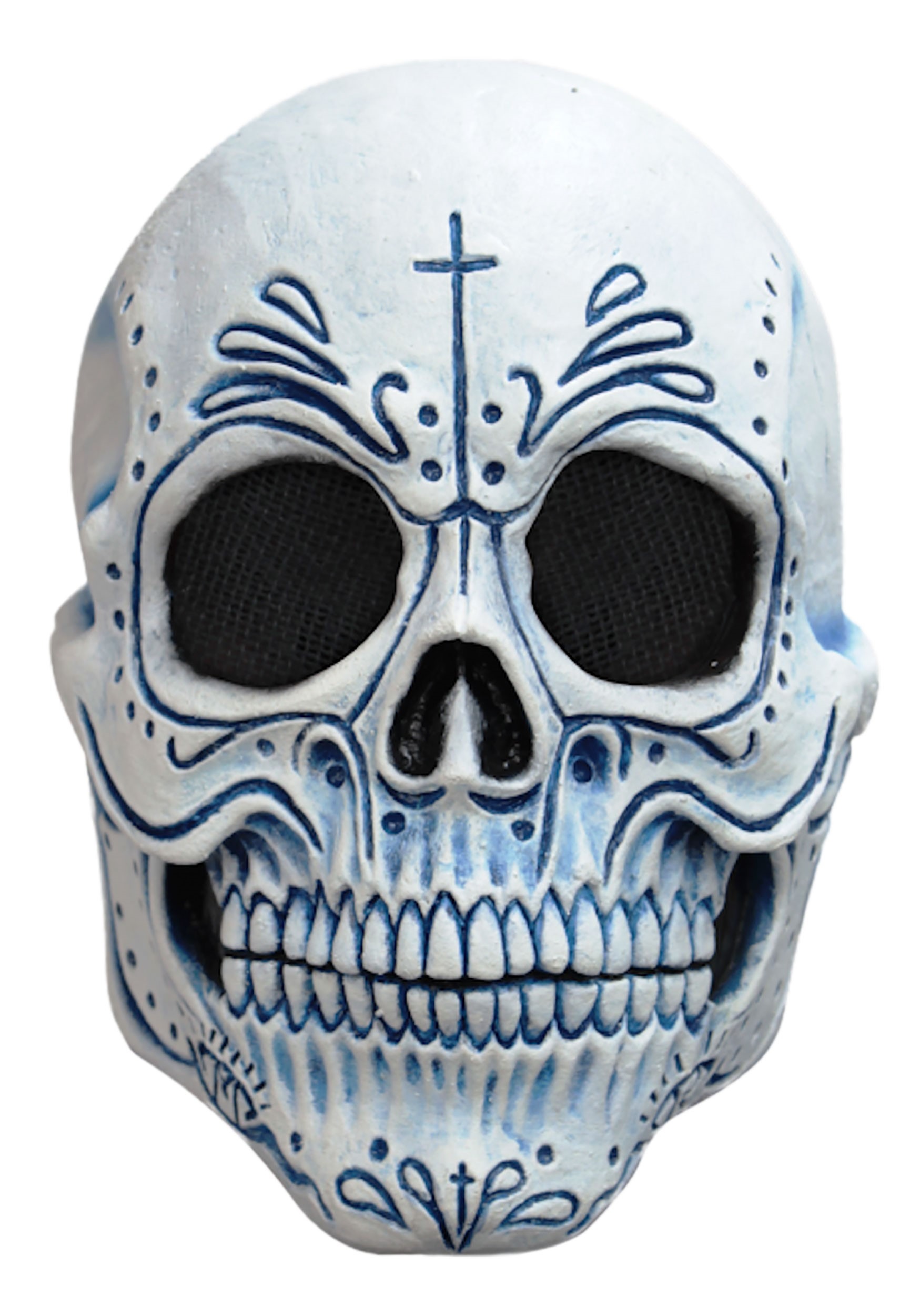 Máscara de traje de cráneo de catrin mexicano Multicolor