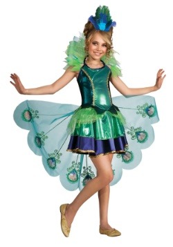 Tutu Dreams Mardi Gras Peacock Costume for Girls Carnival Party Dress Up with Headband 