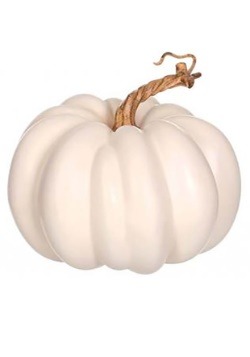 5'' White Pumpkin Decoration