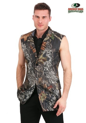 Mossy Oak Plus Size Sleeveless Tuxedo Jacket