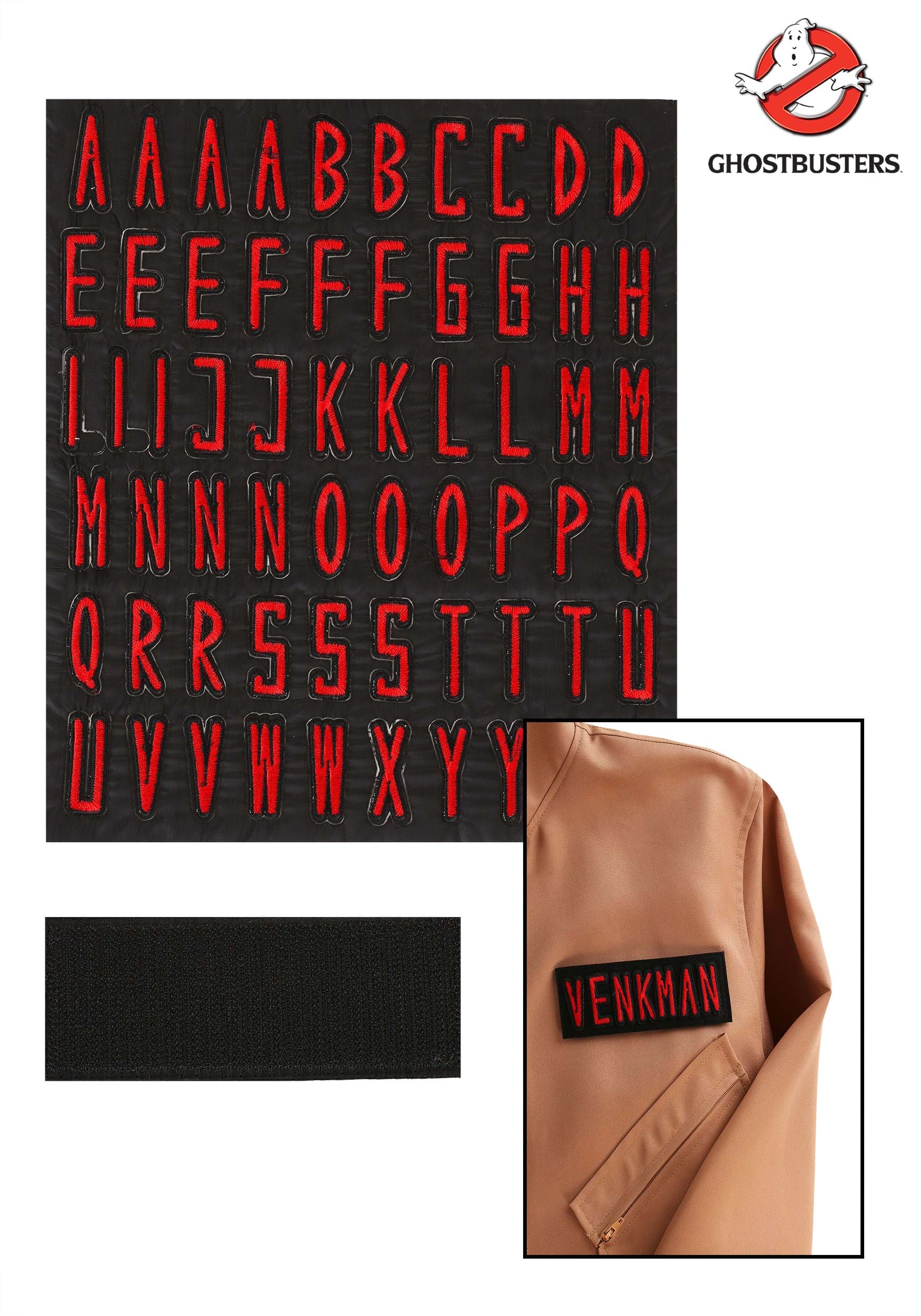 Kit de disfraces de insignia de nombre de Ghostbusters Multicolor