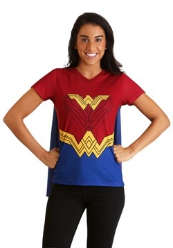 DC Comics Wonder Woman Cape Women's Costume T-Shirt