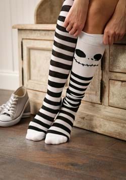 Womens Jack Skellington Over The Knee Socks