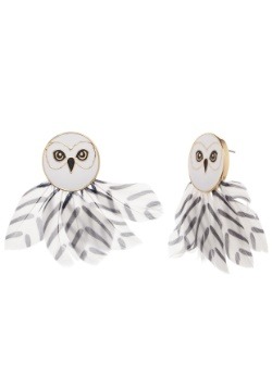 Womens Harry Potter Hedwig Feather Earrings