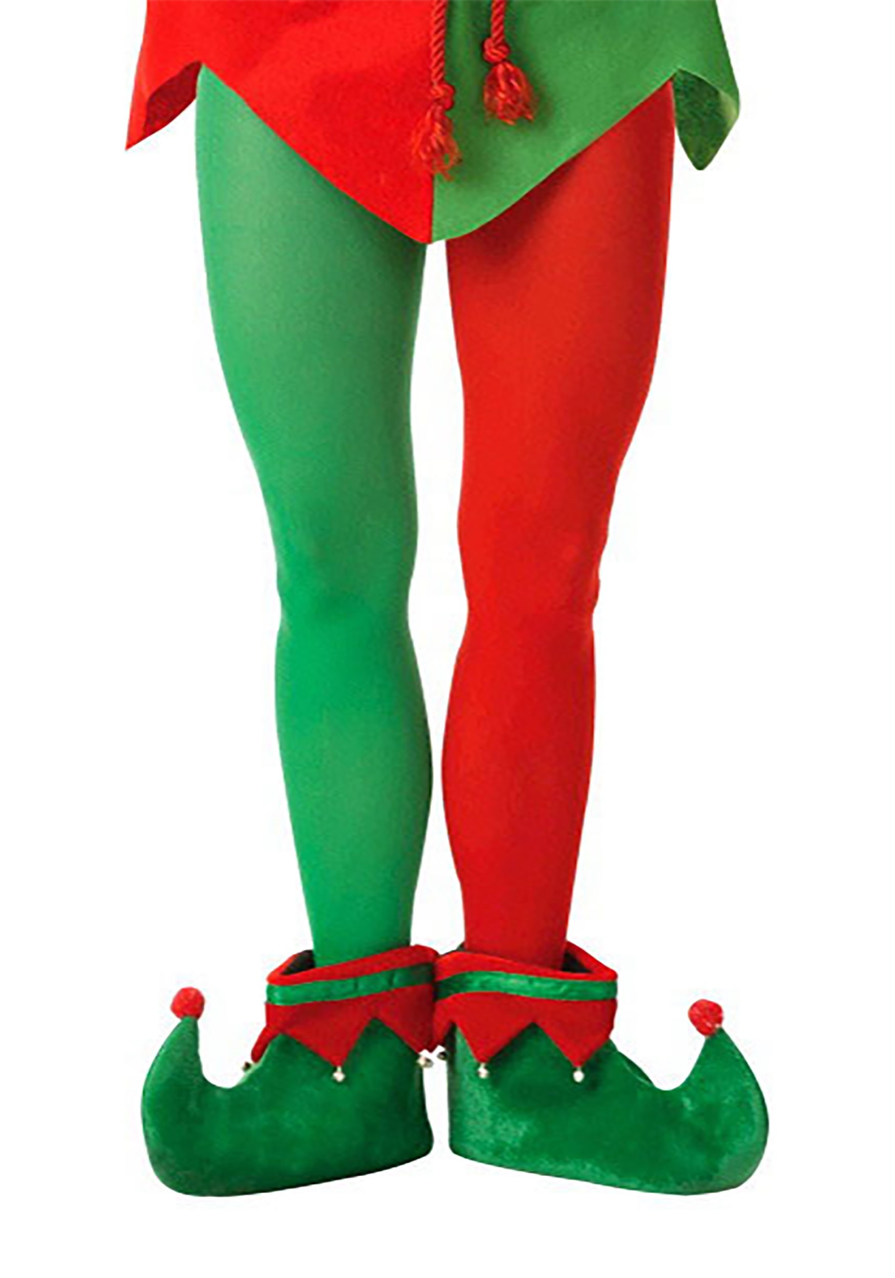 Womens Green & Red Elf Tights Size Large