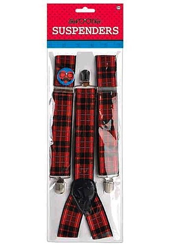 Plaid Nerd Suspenders