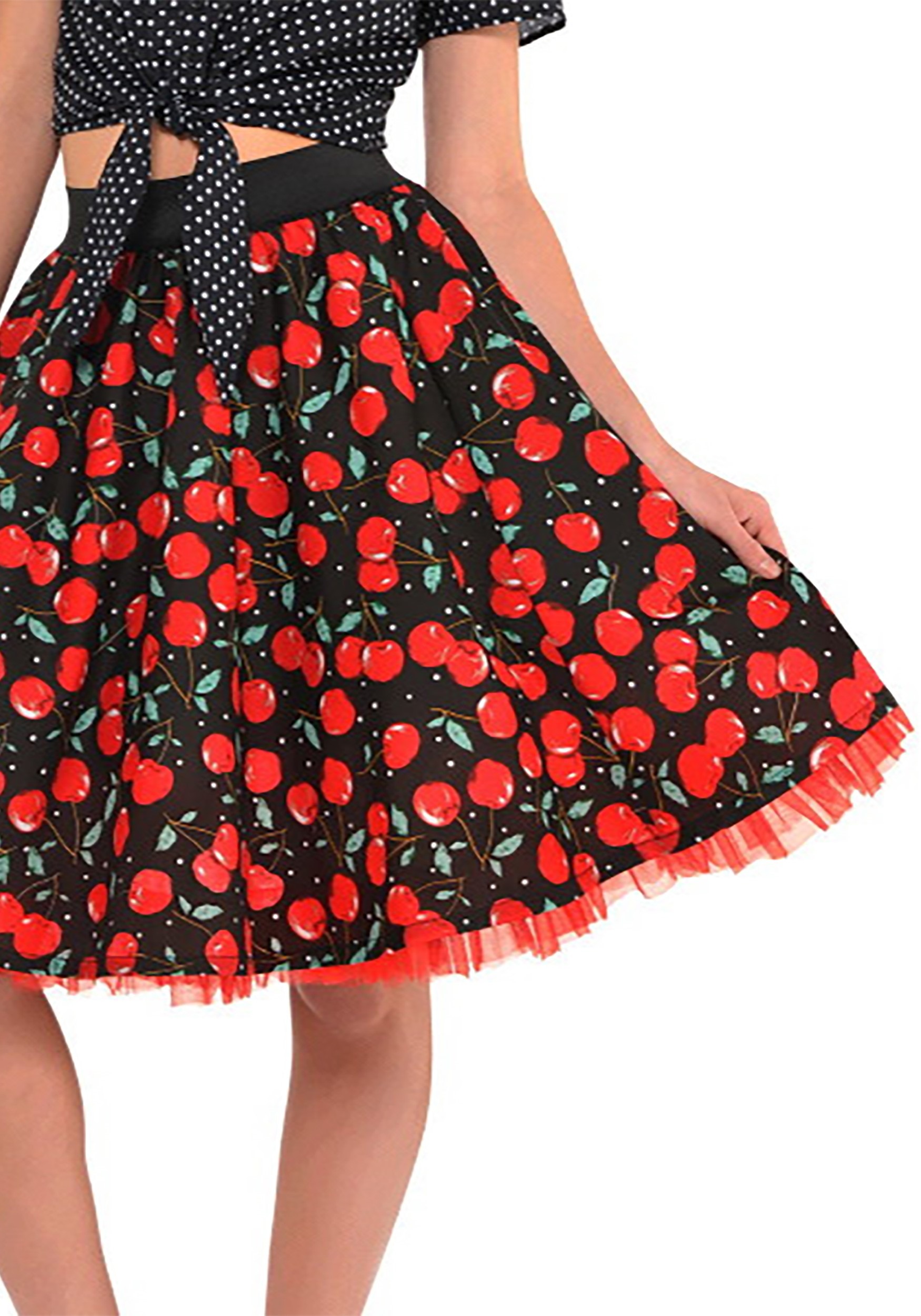 Rockabilly Cherry Themed Skirt