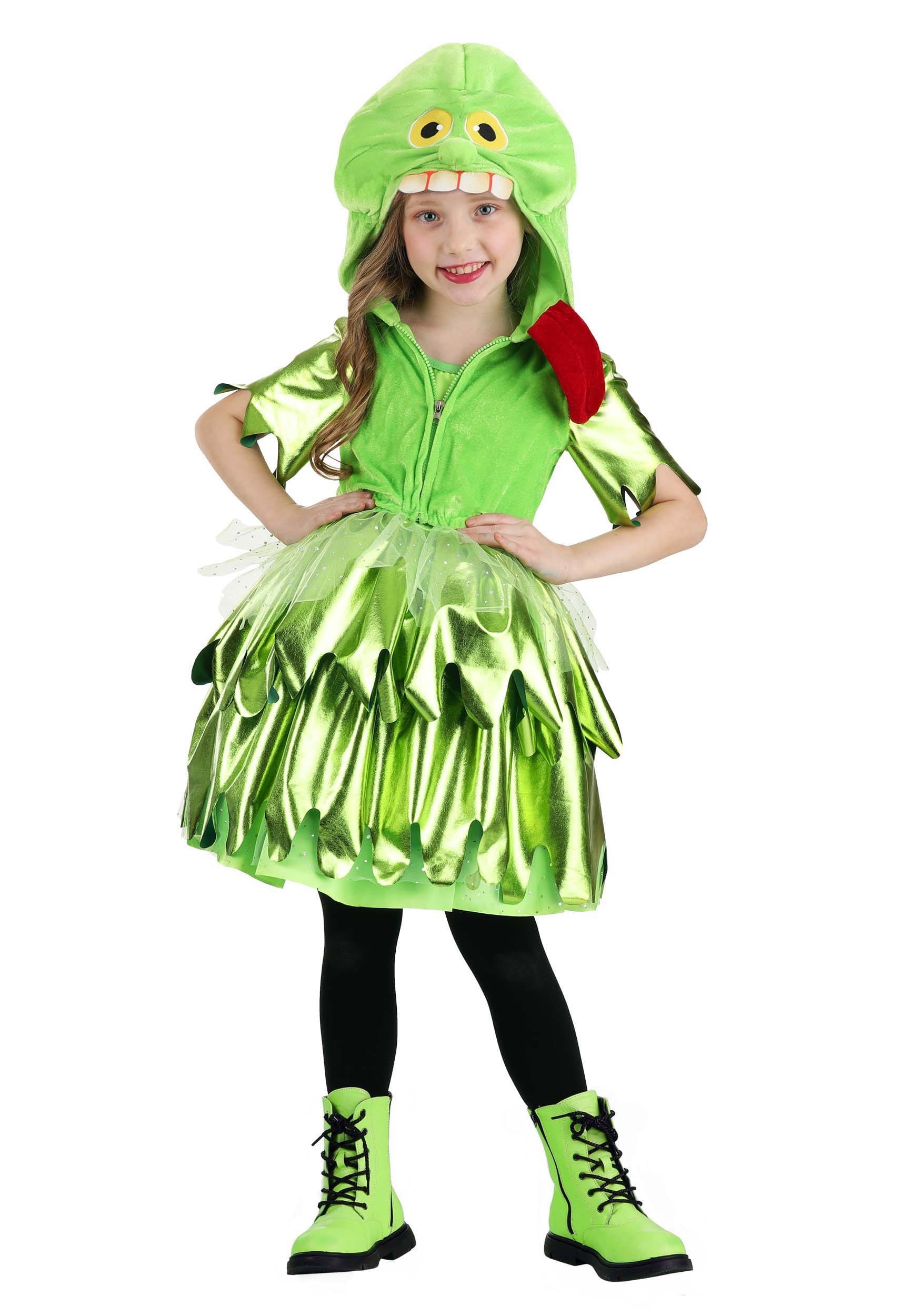 Photos - Fancy Dress Ghostbusters FUN Costumes  Slimer Girl's Costume Green/Red/Yellow 